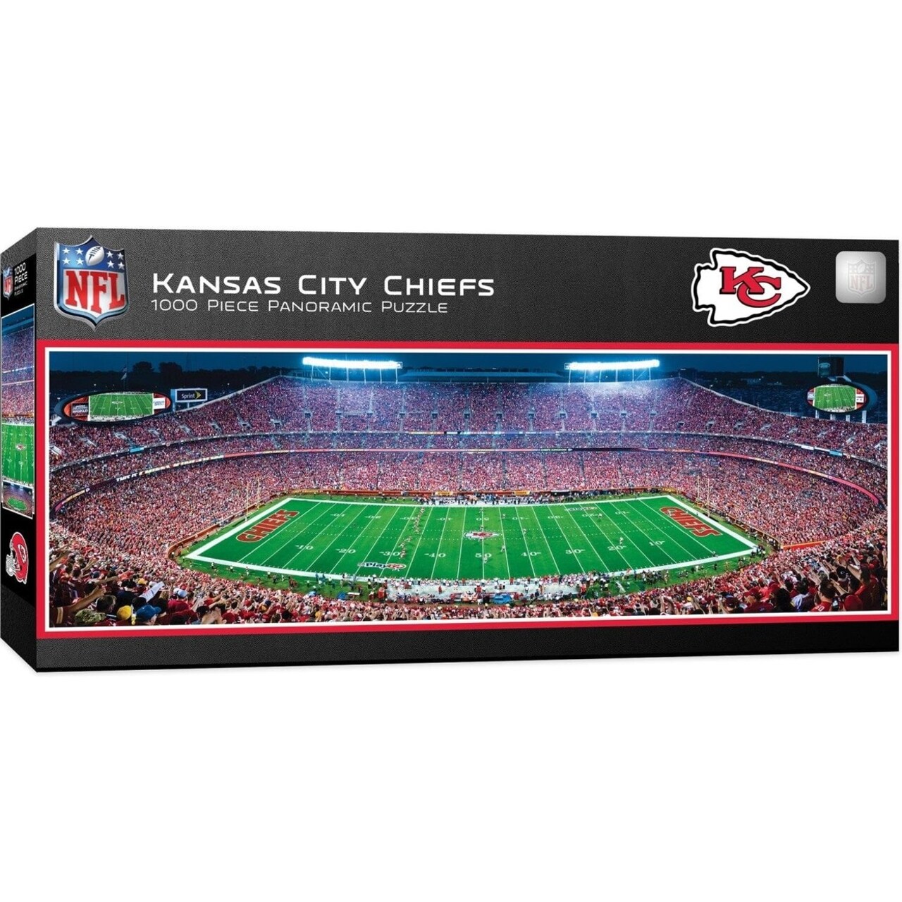 Kansas City Chiefs 1000 Piece Jigsaw Puzzle Panoramic Arrowhead Stadium 13X39